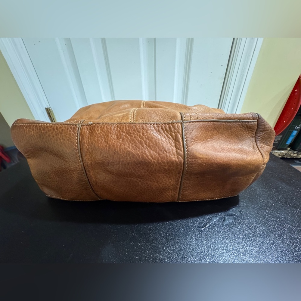 Sigrid Olsen Cognac Braided-Handle Leather Hobo - Picture 11 of 13
